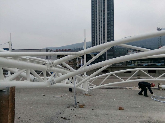 燁興貴州桐梓膜結(jié)構(gòu)看臺(tái)項(xiàng)目進(jìn)展說(shuō)明